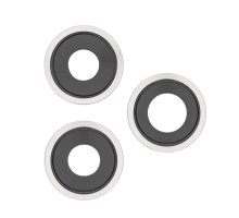 Скло камери Apple iPhone 12 Pro Max з рамкою silver (Original) PLS-00-00068107