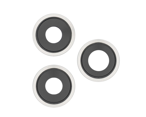 Скло камери Apple iPhone 12 Pro Max з рамкою silver (Original) PLS-00-00068107