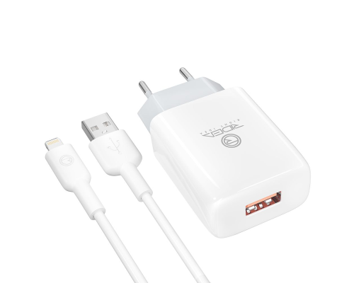 Зарядний пристрій Ridea RW-11311 Element 10.5W 2.1A 1USB-A з кабелем Lightning white PLS-00-00123682