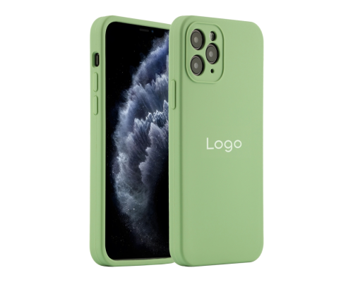 Чохол Silicone Case Квадратні Борти Full Camera для iPhone 11 Pro Max sky blue PLS-00-00112495