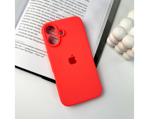Чохол Silicone Case Full Camera Protective для iPhone 16 peach PLS-00-00130755