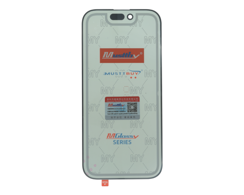 Скло дисплея iPhone 16 Pro з поляризаційною плівкою і OCA black (Musttby) PLS-00-00151272