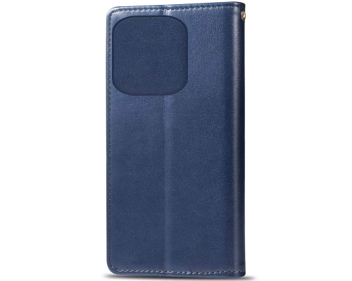 Чохол-книжка Leather GETMAN with card holder TECNO Spark 10C blue PLS-00-00128937