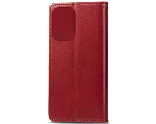 Чохол-книжка Leather GETMAN with card holder Xiaomi Redmi 12 red PLS-00-00128976