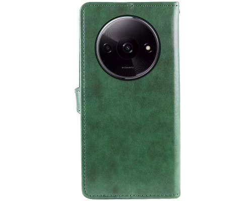 Чохол-книжка Leather GETMAN with card holder Xiaomi Redmi A3 green PLS-00-00129004