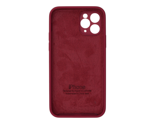 Чохол Silicone Case Квадратні Борти Full Camera iPhone 11 Pro rose red PLS-00-00102597