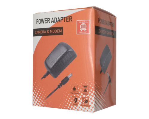 Зарядний пристрій 12V to DC 5.5 x 2.5 мм 3A black PLS-00-00153497