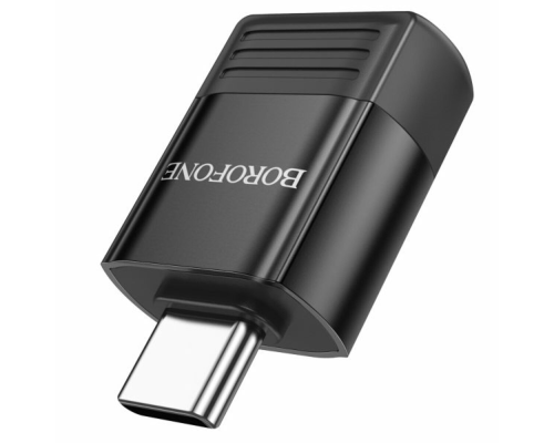 Перехідник OTG Borofone BV18 USB 3.0 to Type-C black PLS-00-00137362