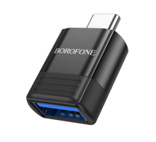 Перехідник OTG Borofone BV18 USB 3.0 to Type-C black PLS-00-00137362