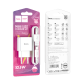 Зарядний пристрій Hoco C106A 10.5W 2.1A 1USB-A з кабелем Type-C white PLS-00-00102077