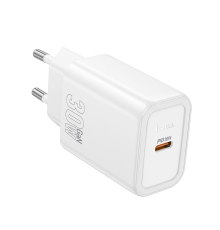 Зарядний пристрій Hoco N62 30W 3A 1USB-C white PLS-00-00139502