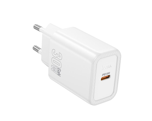Зарядний пристрій Hoco N62 30W 3A 1USB-C white PLS-00-00139502