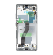 Дисплей Samsung G998 Galaxy S21 Ultra з сенсором та рамкою silver (Original Assembled) PLS-00-00157776