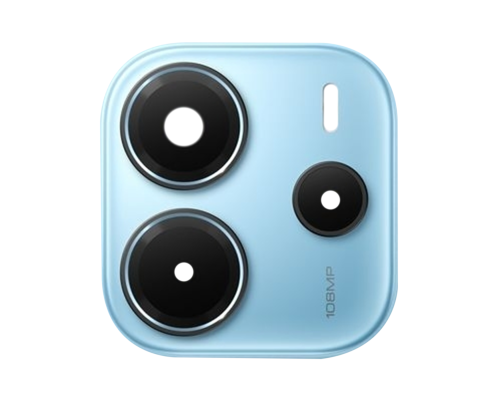 Скло камери Xiaomi Redmi Note 14 4G з рамкою blue (Original) PLS-00-00138746