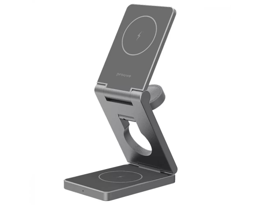 Бездротовий зарядний пристрій Proove Titan Volt 3в1 15W gray PLS-00-00132453
