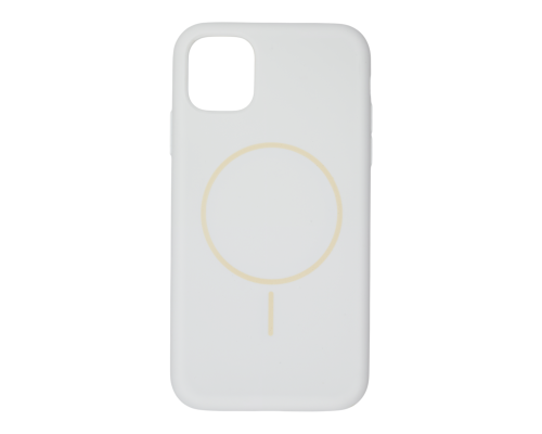 Чохол Silicone case Beats with MagSafe iPhone 11 white PLS-00-00155173