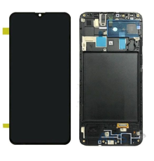 Дисплей Samsung A205 Galaxy A20 (2019) з сенсором та рамкою black (IPS) PLS-00-00043647