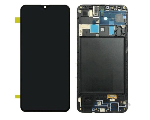 Дисплей Samsung A205 Galaxy A20 (2019) з сенсором та рамкою black (IPS) PLS-00-00043647