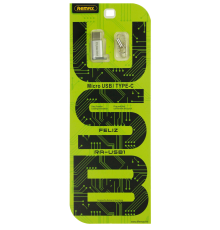 Перехідник Remax Micro USB to Type-C silver PLS-00-00016557
