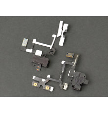Шлейф iPhone 4 з кнопками гучності та роз'ємом навушників black (Original Used) PLS-00-00005451
