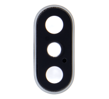 Скло камери Apple iPhone XS з рамкою silver PLS-00-00081670