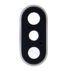 Скло камери Apple iPhone XS з рамкою silver PLS-00-00081670