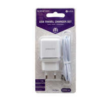 Зарядний пристрій Borofone BA25A 12W 2.4A 2USB-A з кабелем Micro USB white PLS-00-00054142