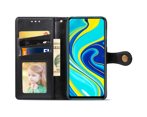 Чохол-книжка Leather GETMAN with card holder Xiaomi Redmi 9A black PLS-00-00088175