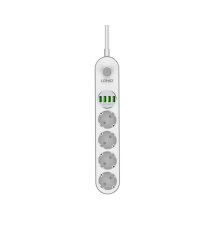 Мережевий фільтр LDNIO SE4432 17W 3.4A 4USB 2м white PLS-00-00100410