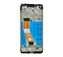 Дисплей Samsung A115 Galaxy A11 (2020) (Скло- 157,5 мм) з сенсором та рамкою black (Original China) PLS-00-00074937