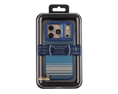 Чохол Kajsa Resort Collection Gradient Stripe with MagSafe для iPhone 17 Pro Blue Plus B-Ring ma95867_249669 2020000507482