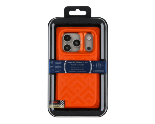 Чохол Kajsa Briquette Collection Rhombus with MagSafe для iPhone 17 Pro Orange Plus B-Ring ma39045_3869659 2020000509363