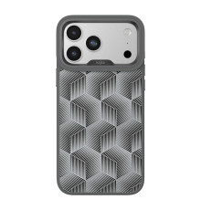 Чохол Kajsa Splendid Collection 3D Cube Pattern with MagSafe для iPhone 17 Pro Max Grey O-Ring ma240162_634084 4894505241619