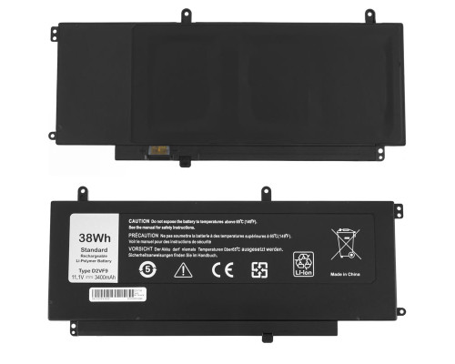 Батарея для ноутбука DELL 4P8PH (Inspiron 15 5547, 5558, 5565, 7537, 7547, 7548) 11.1V 3400mAh Black NBB-100453