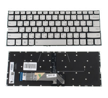 Клавіатура для ноутбука LENOVO (IdeaPad: S740-14IIL) rus, silver, без фрейма, підсвічування клавіш NBB-105350