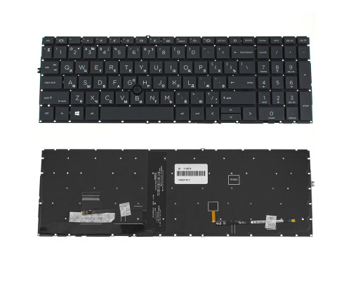 Клавиатура для ноутбука HP (ProBook: 850 G8, 855 G8) rus, black, без фрейма, подсветка клавиш, с джойстиком NBB-112074