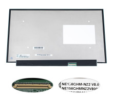 Матриця 15.6" NE156QHM-NZ2 (2560*1440, 40pin(eDP, IPS, 240Hz), LED, SLIM(без планок та вушок), матова, роз'єм праворуч внизу) для ноутбука NBB-121830