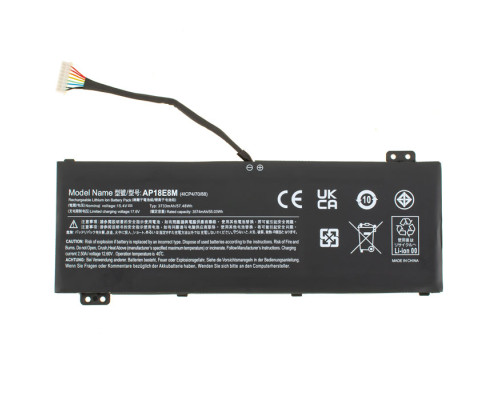 Батарея для ноутбука ACER AP18E8M (Aspire Nitro 5: AN515-43, AN515-54, AN515-55 series) 15.4V 3574mAh 55Wh, Black (KT.0040G.013) NBB-124649