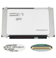 Матриця 14.0" B140HAN04.0 (1920*1080, 30pin(eDP, IPS, 250cd/m2, 45% NTSC), LED, SLIM (вертикальні вушка), матова, роз'єм праворуч внизу, дп=220 (narrow border)) NBB-124984