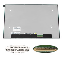 Матриця 14.0" NV140DRM-N42 (2240*1400, 40pin(eDP, IPS), LED, SLIM (без дод. панелі), матова, роз'єм праворуч внизу) для ноутбука NBB-128599