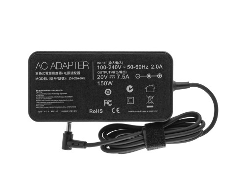 Блок живлення для ноутбука ASUS 20V, 7.5A, 150W, 6.0*3.7мм-PIN, (AC Adapter) black (без кабелю!)