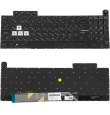 Клавіатура для ноутбука ASUS (FX507, FX707 series) rus, black, без фрейму, підсвічування клавіш