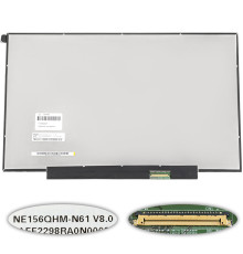 Матрица 15.6" NE156QHM-N61 (2560*1440, 40pin(eDP, IPS, 300cd/m2, 100% sRGB), LED, SLIM(без планок и ушек), матовая, разъем справа внизу) для ноутбука