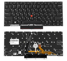 Клавіатура для ноутбука Lenovo (ThinkPad: X1 Nano Gen 3) rus, black, підсвічування клавіш, без фрейму (ОРИГІНАЛ) NBB-137288