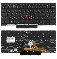Клавіатура для ноутбука Lenovo (ThinkPad: X1 Nano Gen 3) rus, black, підсвічування клавіш, без фрейму (ОРИГІНАЛ)