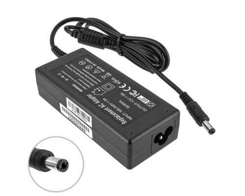 БЖ для монитора 12V, 5A, 60W, 5.5*2.5, прямий раз'єм, black (без кабеля!) NBB-137521