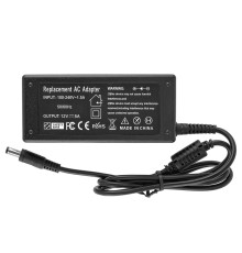 БЖ для монитора 12V, 5A, 60W, 5.5*2.5, прямий раз'єм, black (без кабеля!) NBB-137521