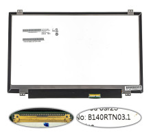 УЦІНКА! Матриця 14.0" B140RTN03.1 (1600*900, 40pin, LED, SLIM (вертикальні вушка), матова, роз'єм праворуч внизу) для ноутбука (renew) NBB-139413