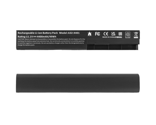 Батарея для ноутбука ASUS A32-X401 (S301, S401, S501, X301, X401, X501 series) 10.8V 4400mAh, Black (OEM) NBB-139513