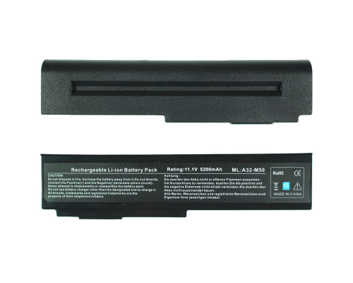 Батарея для ноутбука ASUS A32-M50 (M50, M60, N61, L50, G50) 11.1V 5200mAh, Black NBB-28728